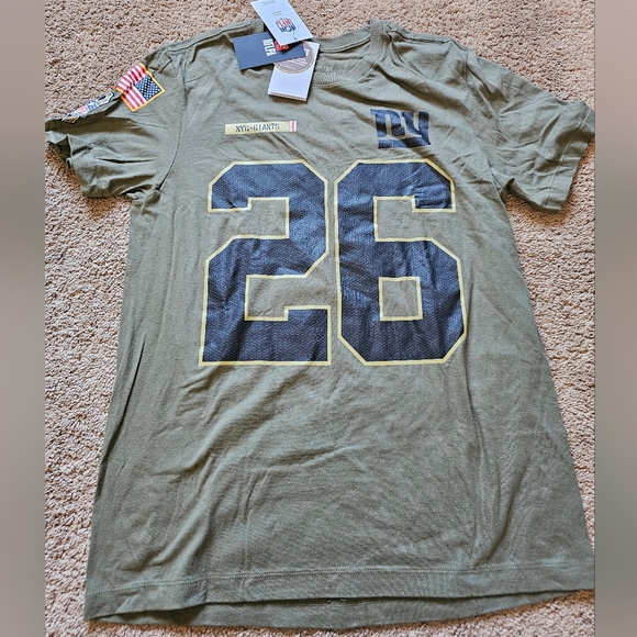 New Nike NY Giants Salute To Service T-Shirt Saquon Barkley #26 Mens Size Medium - Picture 1 of 4